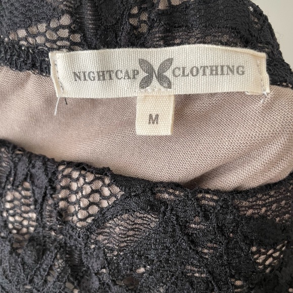 Nightcap clothing midi max ruffle black and tan skirt. New without tags size M - Picture 4 of 5